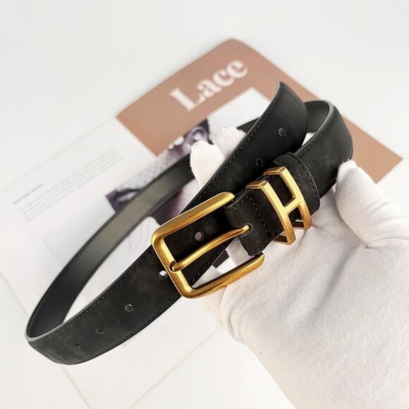 Womens Genuine Suede Leather Belt for Jeans Dresses Slim Fit 105cm - Picture 3 of 7